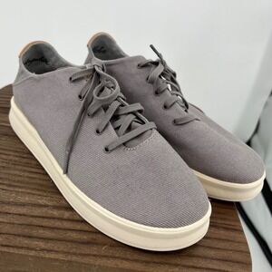 OluKai Ki'ihele Li Sharkskin Grey Textile Sneakers Womens Size 10